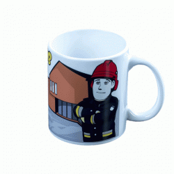 Kubek do kawy, herbaty, ze strażakiem
